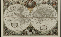 World map from Golden Age of Dutch cartography