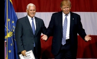 Donald Trump and running mate Mike Pence