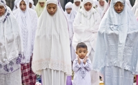 Praying in Indonesia