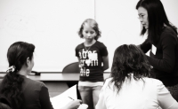 Students participate in a Chinese language competition in Michigan