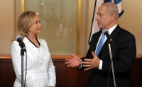 Hillary Rodham Clinton meets with Israeli Prime Minister Benjamin Netanyahu in Jerusalem