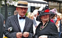An Irish couple celebrate Bloomsday in Dublin.